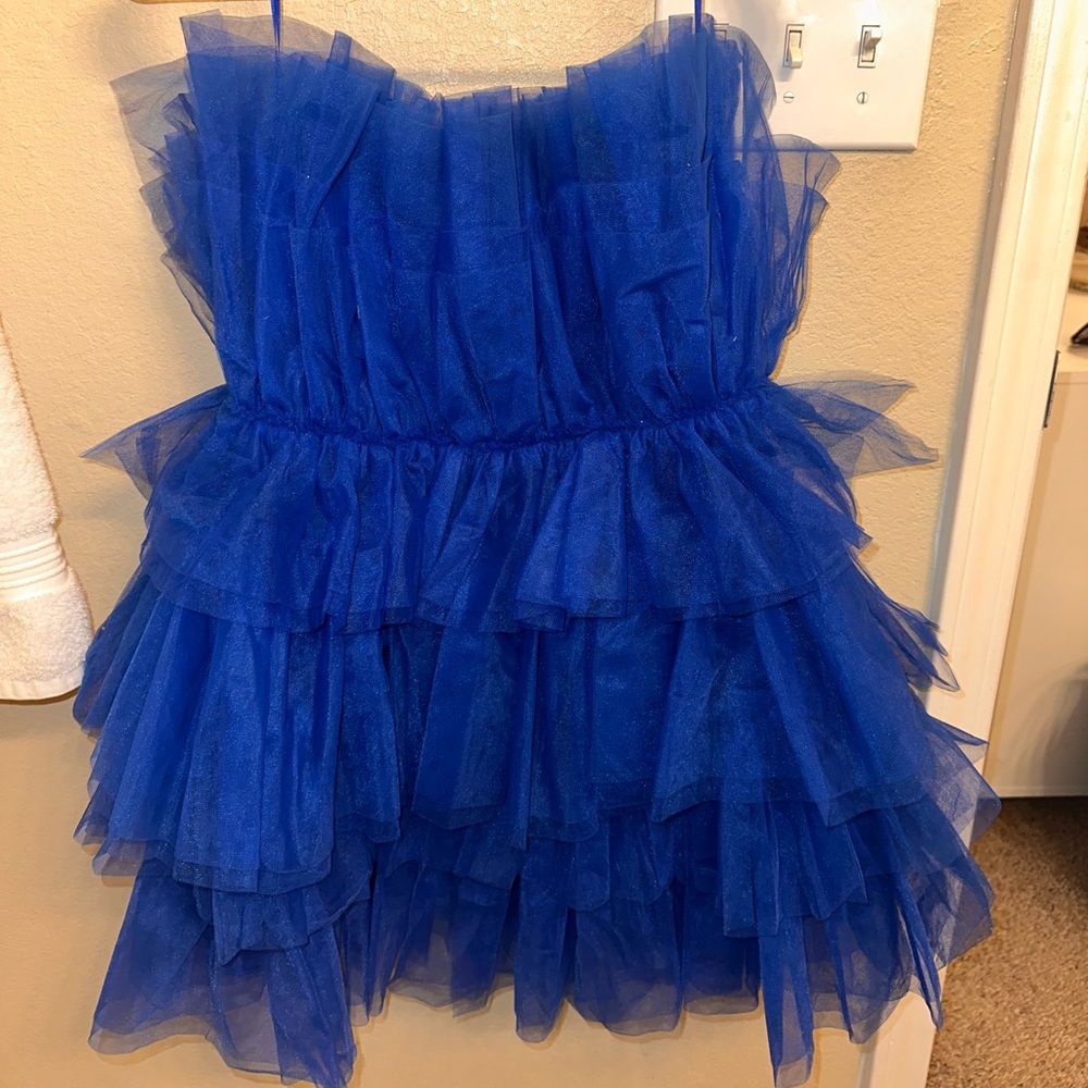MABLE Royal Blue Tulle Cocktail Dress size M